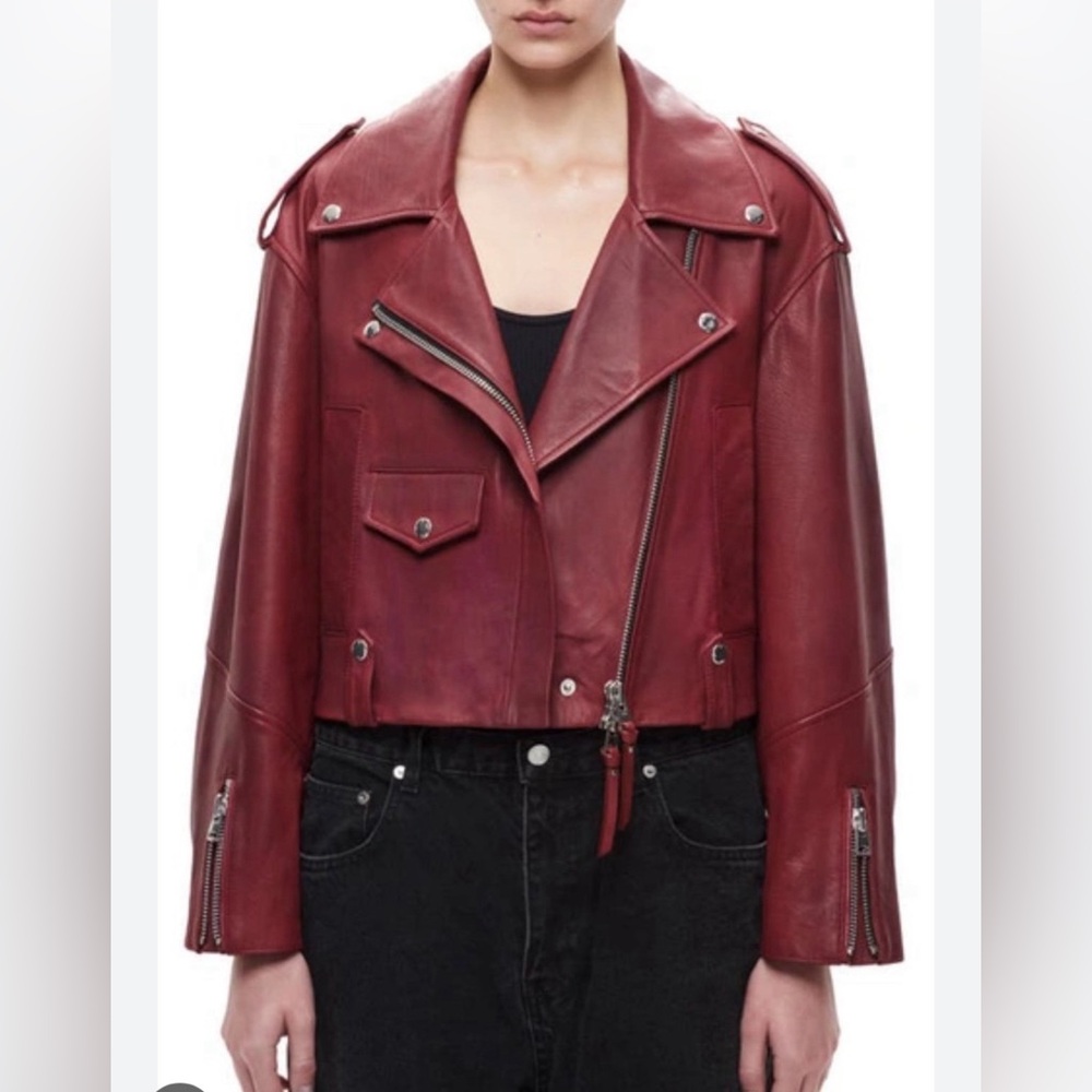Shoreditch ski club Piper Leather Jacket